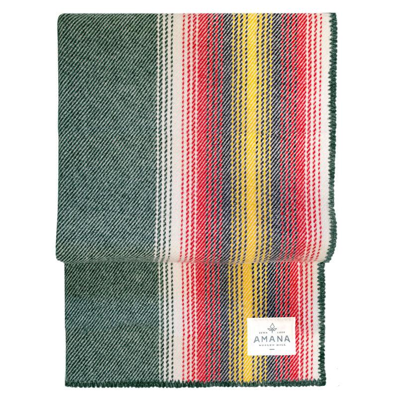 Mirage Wool Throw with Sherpa Backing - Amana Woolen Mill