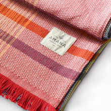 Load image into Gallery viewer, Chloe throw blanket featuring a visible Amana label on a white background.
