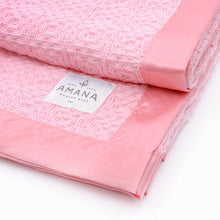 Load image into Gallery viewer, Pink Diamond Weave Cotton Baby Blanket
