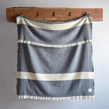 Load image into Gallery viewer, Navy Plat Wool Throw Blanket
