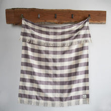 Load image into Gallery viewer, Plum Rob Roy Check Cotton Throw Blanket
