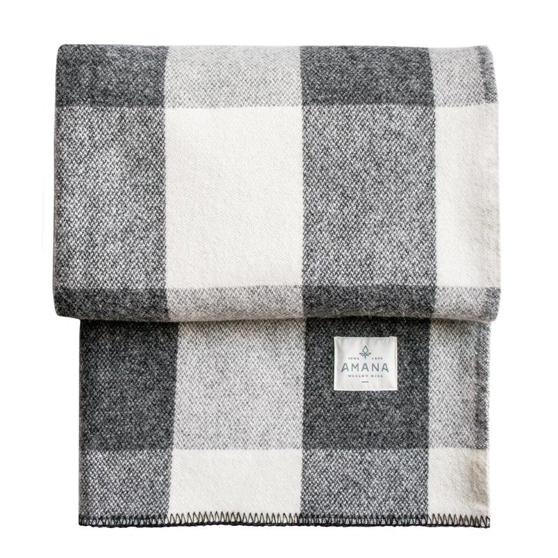 Grey/Natural Big Roy Wool Throw Blanket