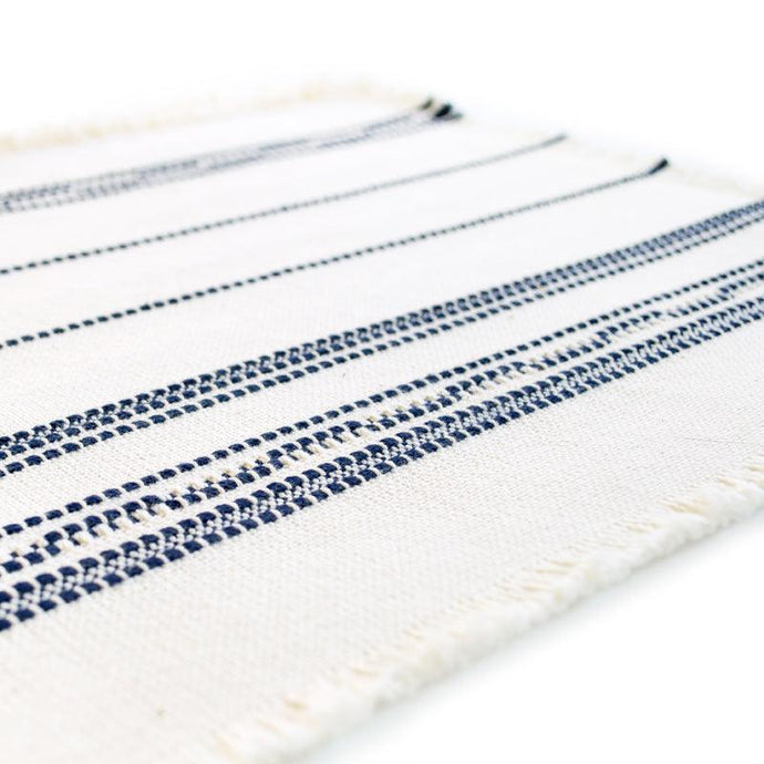 Natural/Navy Amana Weave Cotton Placemats 