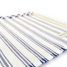 Load image into Gallery viewer, navy Vintage Ticking Cotton Placemats
