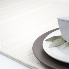Load image into Gallery viewer, Natural/White Amana Weave Cotton Table Runner
