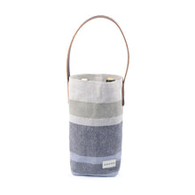 Load image into Gallery viewer, Two Bottle South Stripe Wine Tote in Navy Marl

