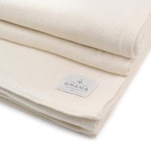 Load image into Gallery viewer, Chevron Natural Cotton Bed Blanket - Amana Woolen Mill