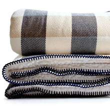 Load image into Gallery viewer, Rob Roy 3 - Color Cotton Throw with Sherpa Backing - Amana Woolen Mill