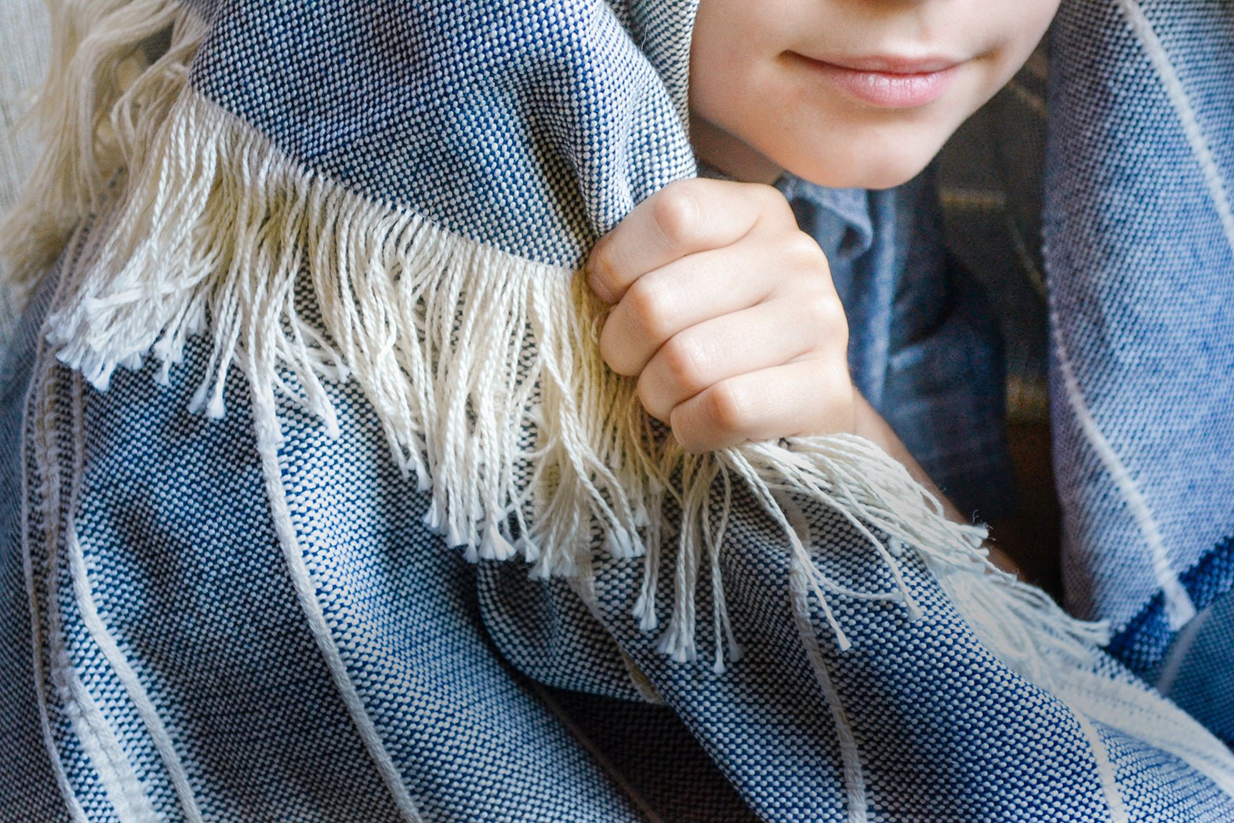 American-Made Cotton Throws | Amana Woolen Mill