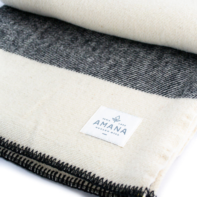 Amana Stripe Wool Throw Blanket – Amana Woolen Mill