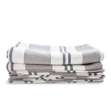 Load image into Gallery viewer, Taupe Deco Cotton Bed Blanket
