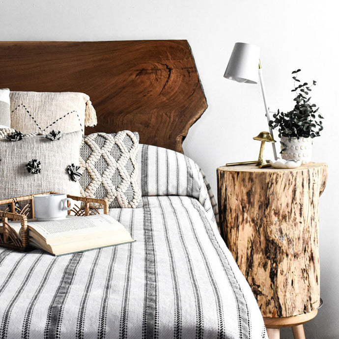 Black Amana Vintage Cotton Bed Blanket - Amana Woolen Mill
