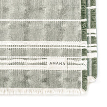 Load image into Gallery viewer, Sage/Natural Amana Weave Cotton Placemats - Amana Woolen Mill
