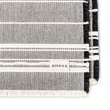 Load image into Gallery viewer, Black/Natural Amana Weave Cotton Placemats - Amana Woolen Mill

