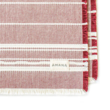 Load image into Gallery viewer, Burgundy/Natural Amana Weave Cotton Placemats - Amana Woolen Mill
