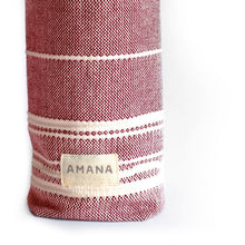 Load image into Gallery viewer, One Bottle Amana Weave Wine Tote in Burgundy - Amana Woolen Mill
