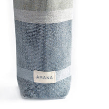 Load image into Gallery viewer, One Bottle South Stripe Wine Tote in Navy Marl - Amana Woolen Mill

