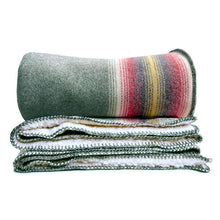 Load image into Gallery viewer, Mirage Wool Throw with Sherpa Backing
