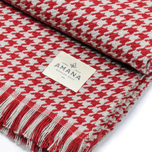 Load image into Gallery viewer, Hardy Houndstooth Cotton Throw Blanket - Amana Woolen Mill
