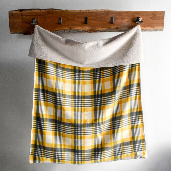 Price Creek Wool Throw with Sherpa Backing - Amana Woolen Mill