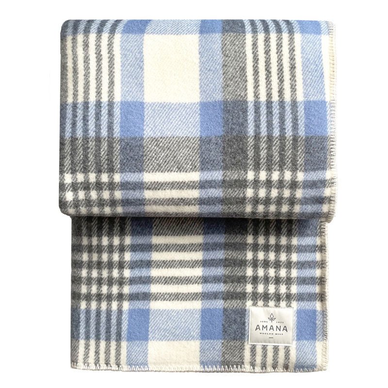 Price Creek Wool Throw with Sherpa Backing - Amana Woolen Mill