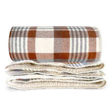 Load image into Gallery viewer, Price Creek Wool Throw with Sherpa Backing - Amana Woolen Mill
