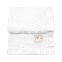 Load image into Gallery viewer, White Diamond Weave Cotton Baby Blanket
