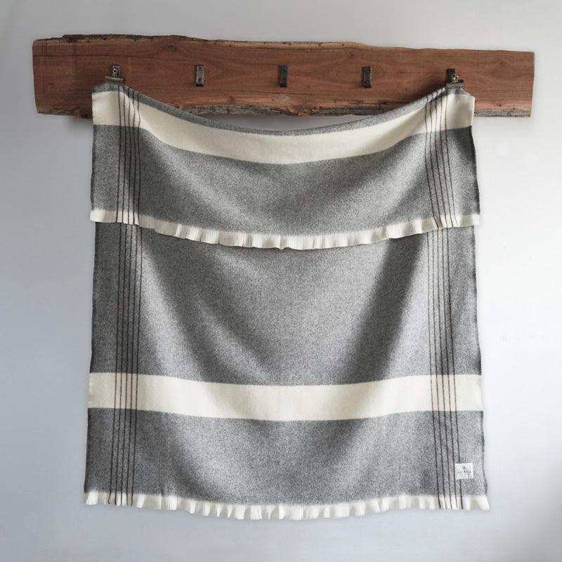 Grey Plat Wool Throw Blanket