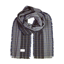 Load image into Gallery viewer, Blue Plat Merino Wool Scarf
