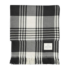 Load image into Gallery viewer, Black/Natural Grace Cotton Throw
