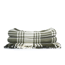 Load image into Gallery viewer, Olive/Natural Grace Cotton Throw
