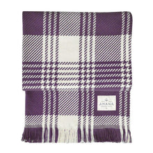 Load image into Gallery viewer, Plum/Natural Grace Cotton Throw
