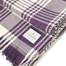 Load image into Gallery viewer, Plum/Natural Grace Cotton Throw
