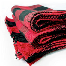 Load image into Gallery viewer, Red Rob Roy Check Cotton Throw Blanket
