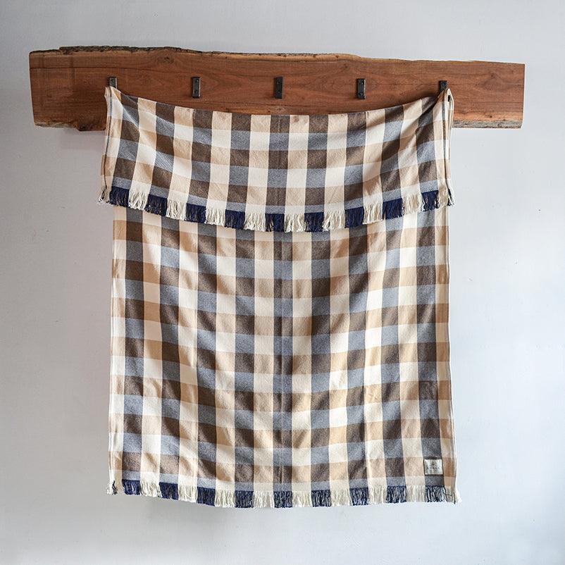 Navy and tan throw blanket hot sale