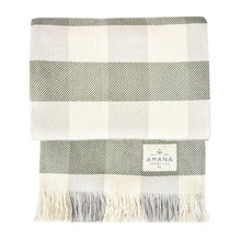 Load image into Gallery viewer, Olive Rob Roy Check Cotton Throw Blanket
