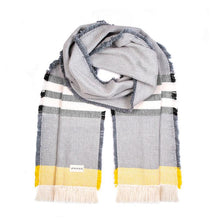 Load image into Gallery viewer, Black Alum Cotton Scarf - Amana Woolen Mill
