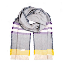 Load image into Gallery viewer, Purple Alum Cotton Scarf - Amana Woolen Mill

