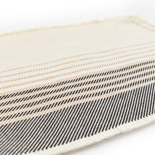 Load image into Gallery viewer, stitching details of the black/tan contempo placemat
