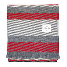 Load image into Gallery viewer, red Wolter Ridge Wool Throw Blanket
