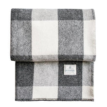 Load image into Gallery viewer, Grey/Natural Big Roy Wool Throw Blanket
