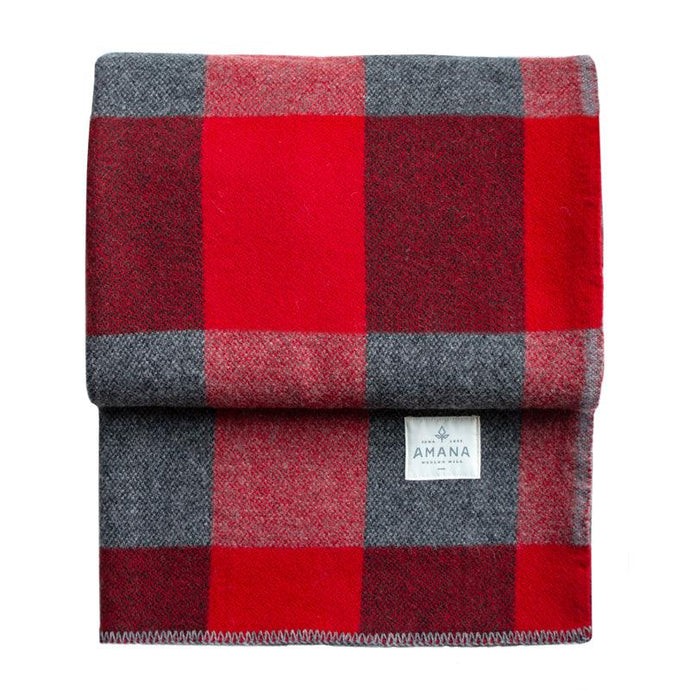 Red/Black Big Roy Wool Throw Blanket