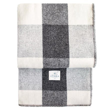 Load image into Gallery viewer, Grey Big Roy Wool Throw with Sherpa Backing
