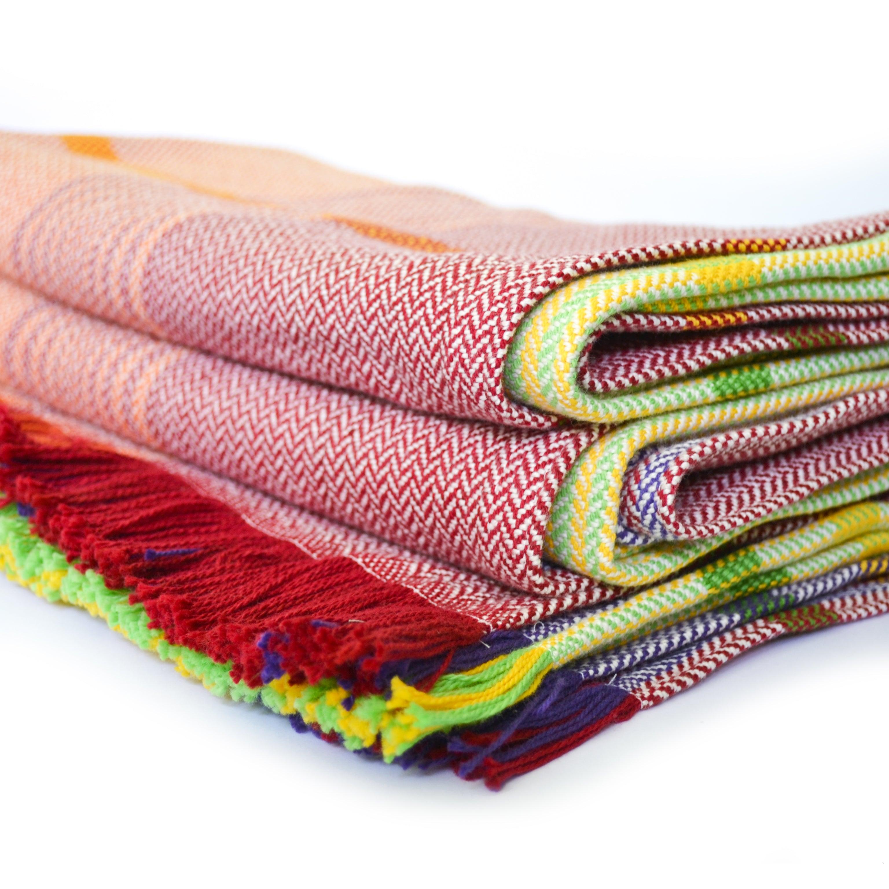 Multicolor throw blanket hot sale