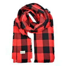 Load image into Gallery viewer, Red/Black Rob Roy Cotton Scarf

