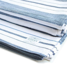 Load image into Gallery viewer, white/blue Tailrace Cotton Bed Blanket
