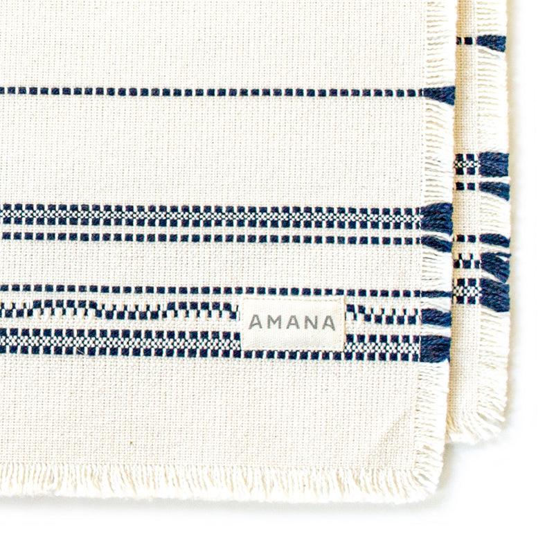 Natural/Navy Amana Weave Cotton Placemats