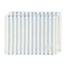 Load image into Gallery viewer, light blue Vintage Ticking Cotton Placemats
