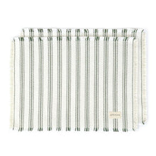 Load image into Gallery viewer, sage Vintage Ticking Cotton Placemats
