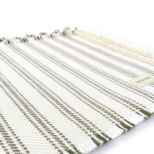 Load image into Gallery viewer, sage Vintage Ticking Cotton Placemats
